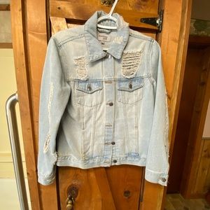 Ripped denim jacket